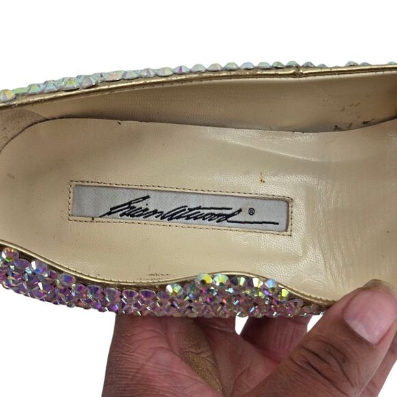 Brian Atwood Silver Crystal Embellished Heels - Picture 7 of 8